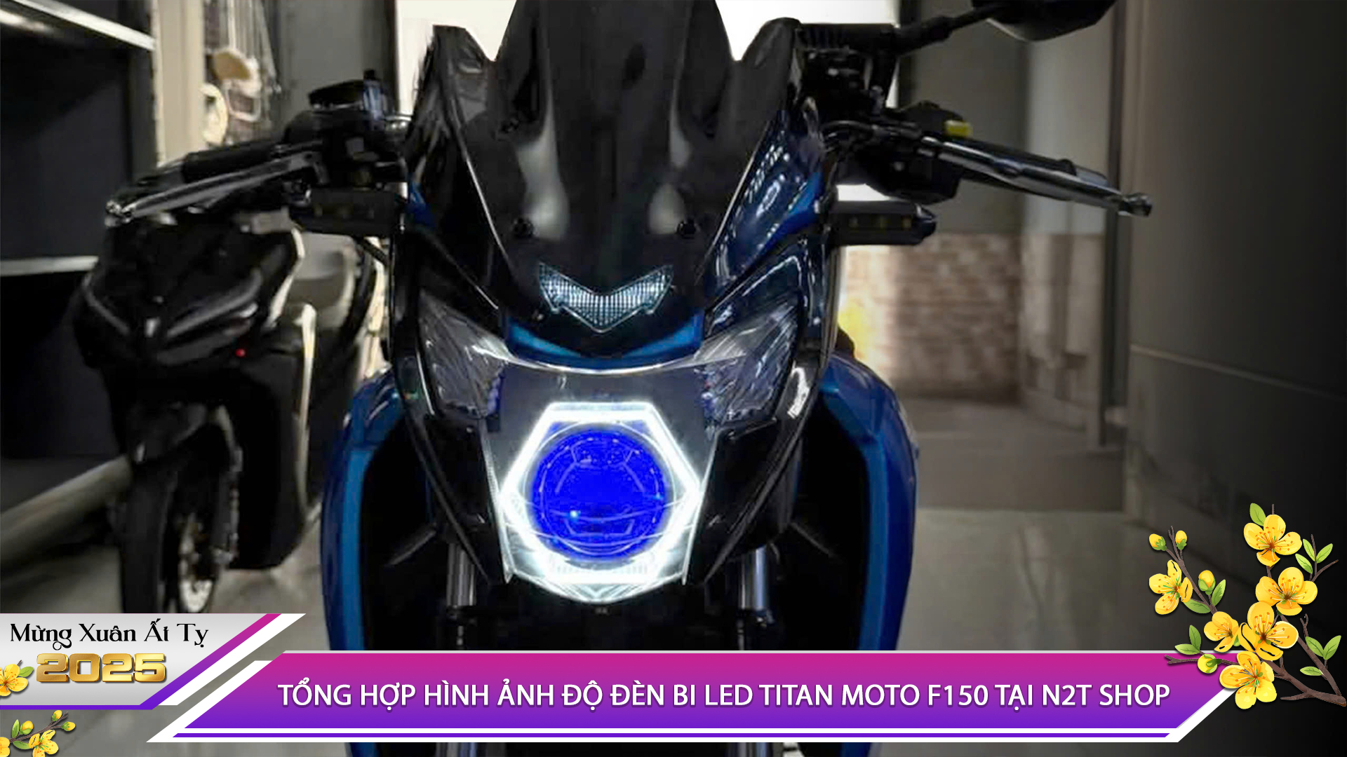 TỔNG HỢP HÌNH ẢNH ĐỘ ĐÈN BI LED TITAN MOTO F150 TẠI N2T SHOP - GÒ VẤP